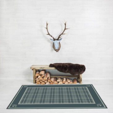 Bay of the Glen Thistle Corner Border Rug