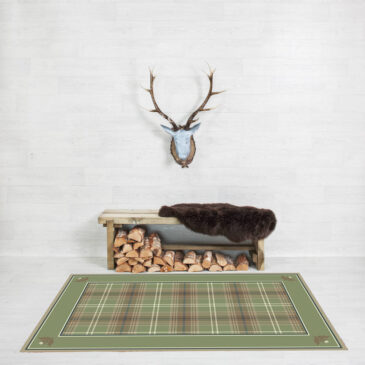 Lochfern Woods Thistle Corner Border Rug