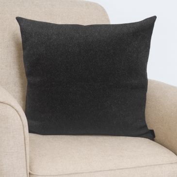 Black Tweed Herringbone Cushion Cover