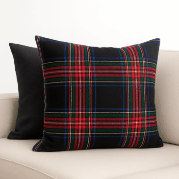 Stewart Black Wool Cushion Cover