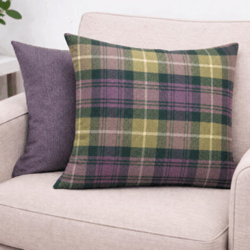 Heather Green Lambswool Cushion Cover